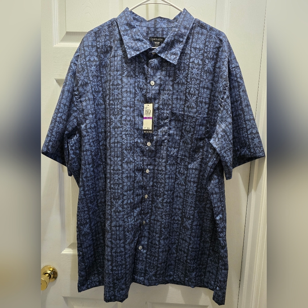 Van Heusen Navy Men's Button-Down Shirt 2xl